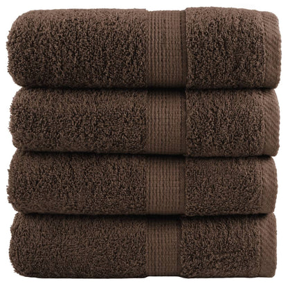 Premium Wash Towels SOLUND 4pcs Brown 30x30cm 600gsm