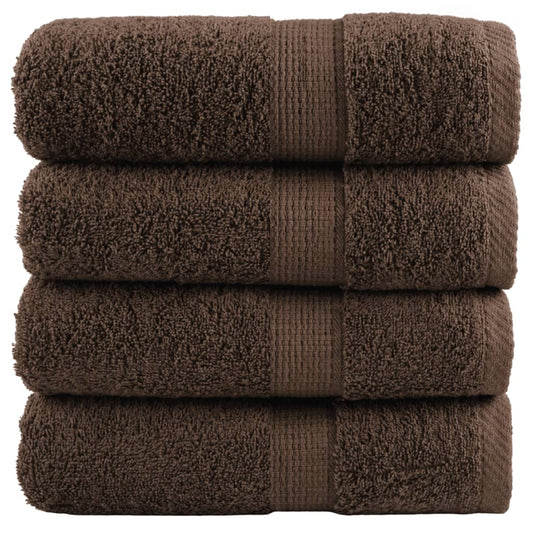 Premium Wash Towels SOLUND 4pcs Brown 30x30cm 600gsm