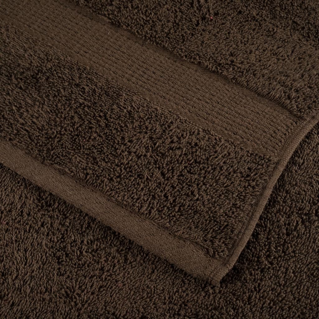 Premium Wash Towels SOLUND 10pcs Brown 30x30cm 600gsm
