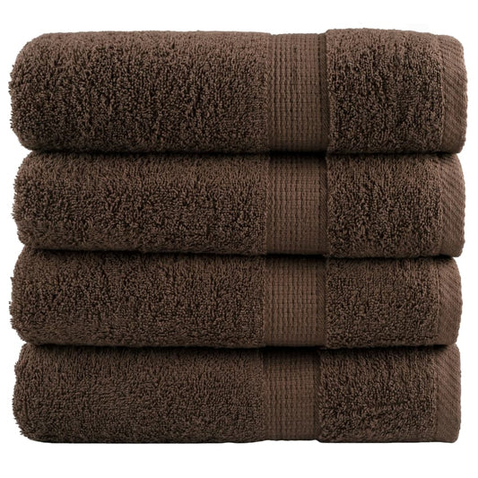 Premium Shower Towels SOLUND 4pcs Brown 70x140cm 600gsm