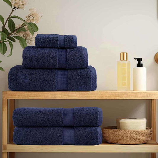 Washcloths SOLUND Navy blue Cotton