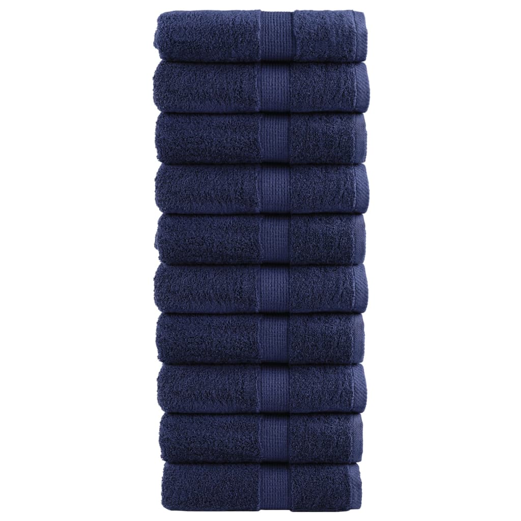 Premium Wash Towels SOLUND 10pcs Navy Blue 30x30cm 600gsm