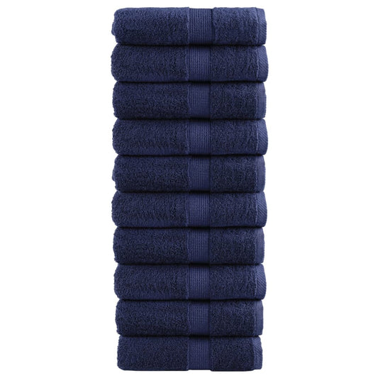 Premium Wash Towels SOLUND 10pcs Navy Blue 30x30cm 600gsm