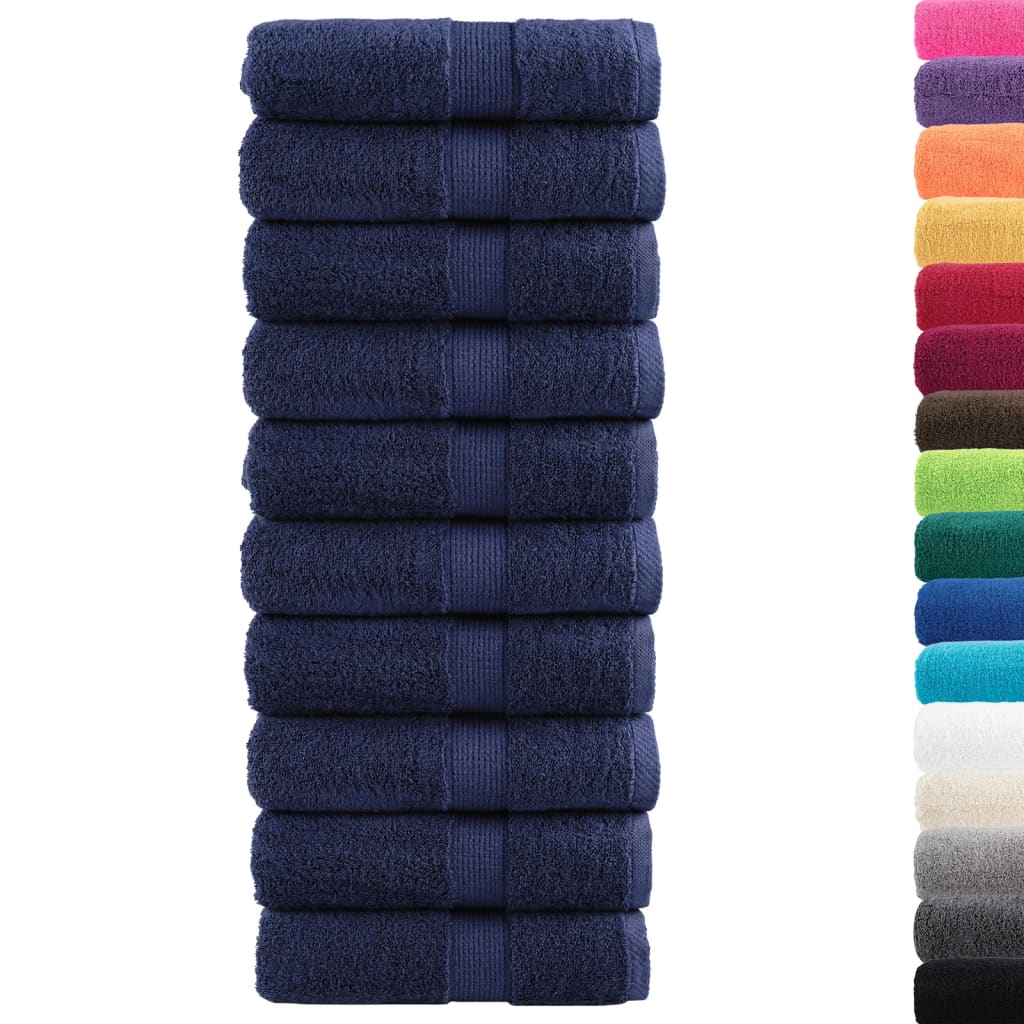 Premium Wash Towels SOLUND 10pcs Navy Blue 30x30cm 600gsm