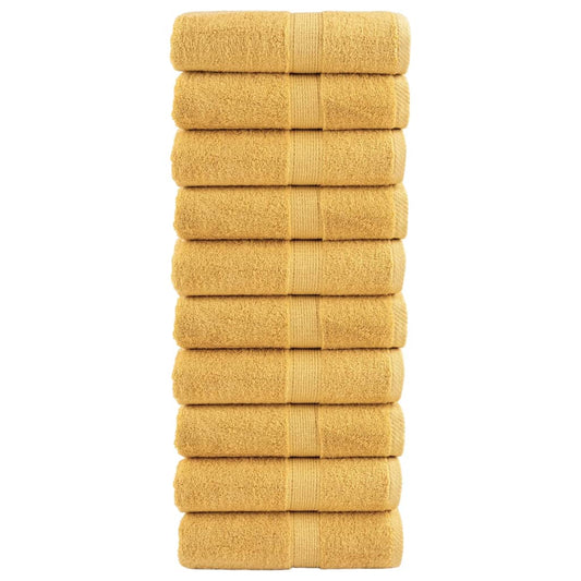 Premium Wash Towels SOLUND 10pcs Gold 30x30cm 600gsm