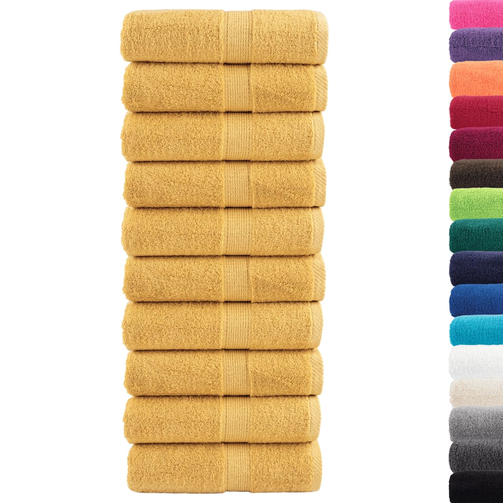 Premium Wash Towels SOLUND 10pcs Gold 30x30cm 600gsm