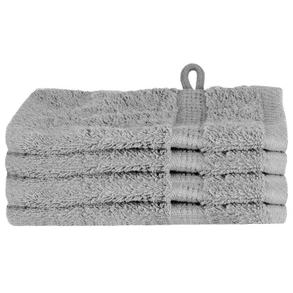 Washcloths 4 pcs Grey Cotton