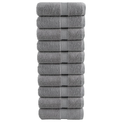 Premium Wash Towels SOLUND 10pcs Grey 30x30cm 600gsm