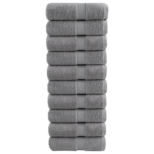 Premium Wash Towels SOLUND 10pcs Grey 30x30cm 600gsm