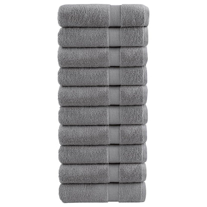 Premium Hand Towels SOLUND 10pcs Grey 50x100cm 600gsm