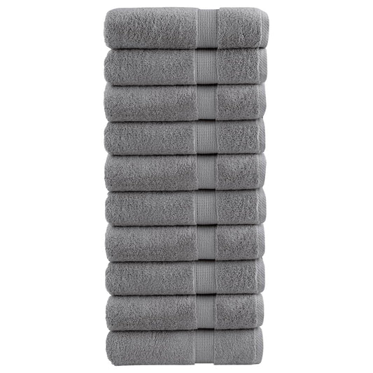Premium Hand Towels SOLUND 10pcs Grey 50x100cm 600gsm