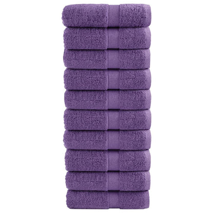 Premium Wash Towels SOLUND 10 pcs Purple 30x30 cm 600 gsm
