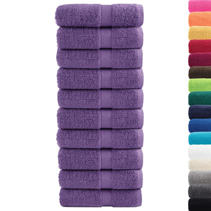Premium Wash Towels SOLUND 10 pcs Purple 30x30 cm 600 gsm
