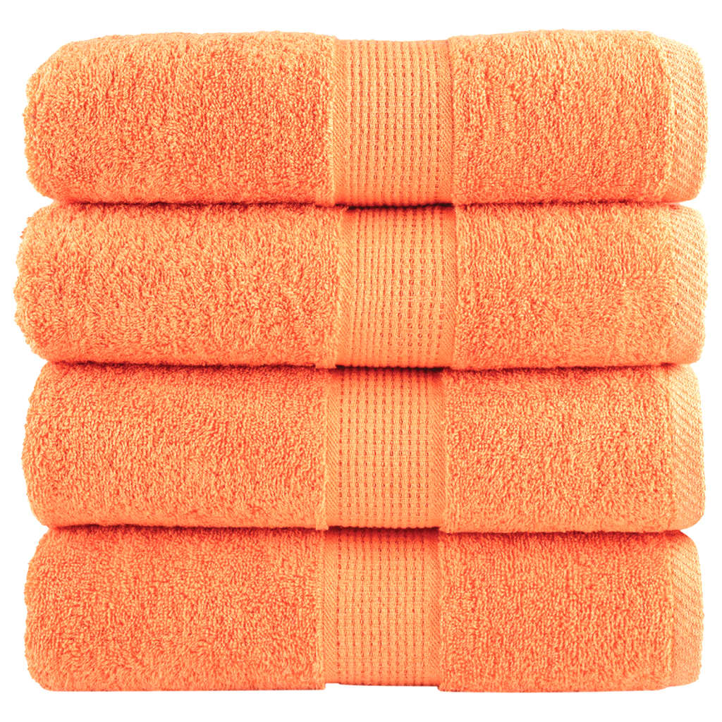 Premium Wash Towels SOLUND 4 pcs Orange 30x30 cm 600 gsm