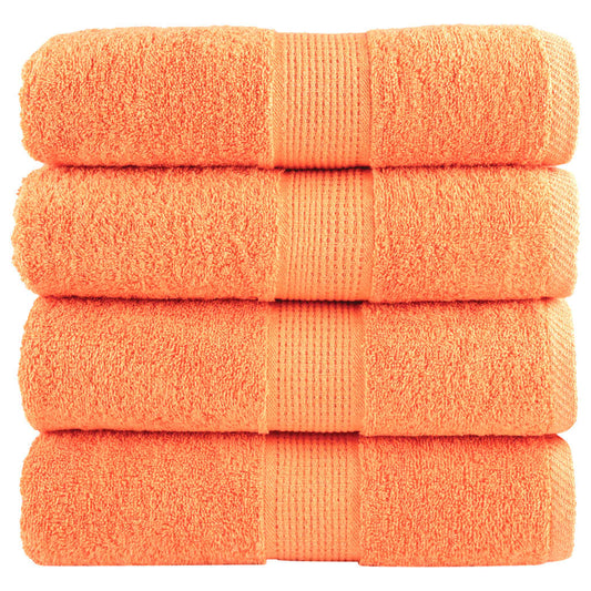 Premium Guest Towels SOLUND 4 pcs Orange 30x50 cm 600 gsm