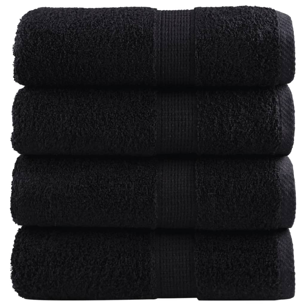 Premium Wash Towels SOLUND 4 pcs Black 30x30 cm 600 gsm