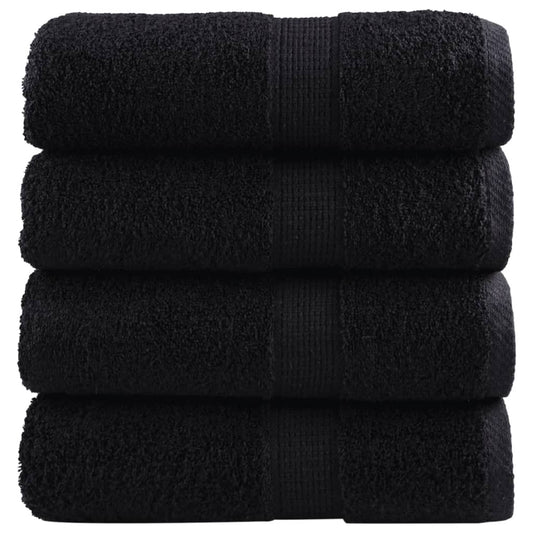 Premium Wash Towels SOLUND 4 pcs Black 30x30 cm 600 gsm