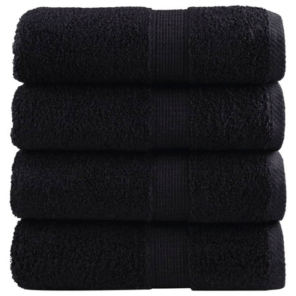 Premium Guest Towels SOLUND 4 pcs Black 30x50 cm 600 gsm