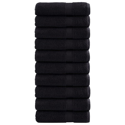 Premium Hand Towels SOLUND 10 pcs Black 50x100 cm 600 gsm