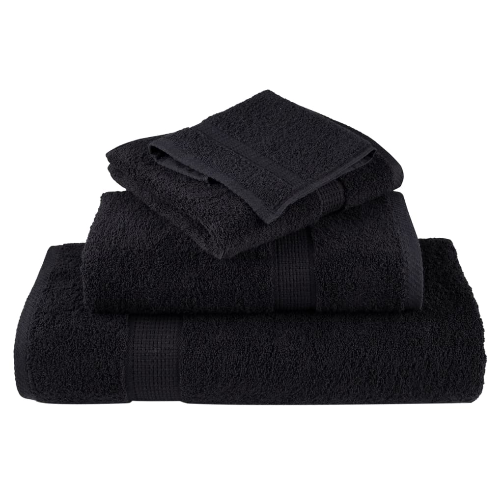 Premium Hand Towels SOLUND 10 pcs Black 50x100 cm 600 gsm