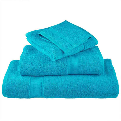 Washcloths 4 pcs Turquoise Cotton