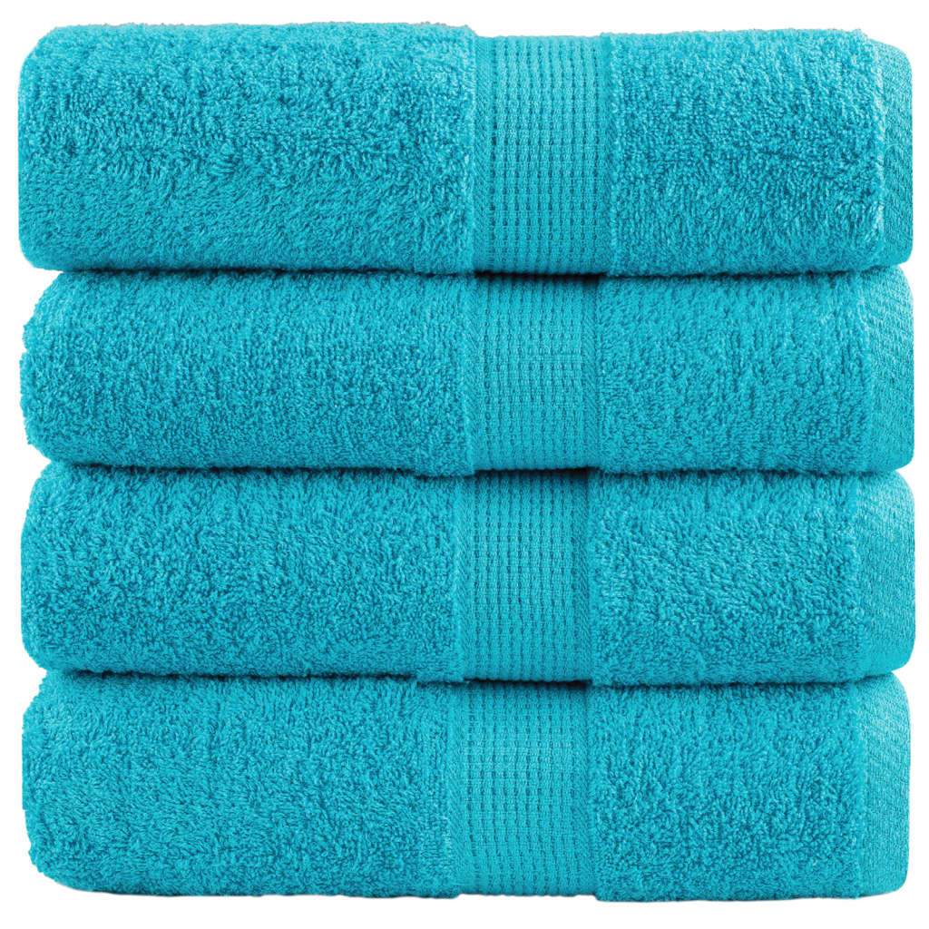 Premium Wash Towels SOLUND 4 pcs Turquoise 30x30 cm 600 gsm