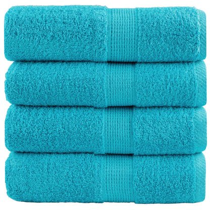 Premium Wash Towels SOLUND 4 pcs Turquoise 30x30 cm 600 gsm