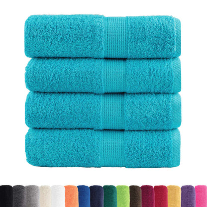 Premium Wash Towels SOLUND 4 pcs Turquoise 30x30 cm 600 gsm