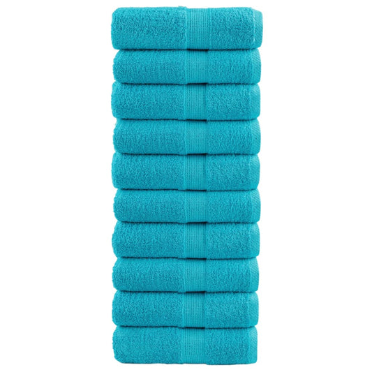 Premium Wash Towels SOLUND 10 pcs Turquoise 30x30 cm 600 gsm