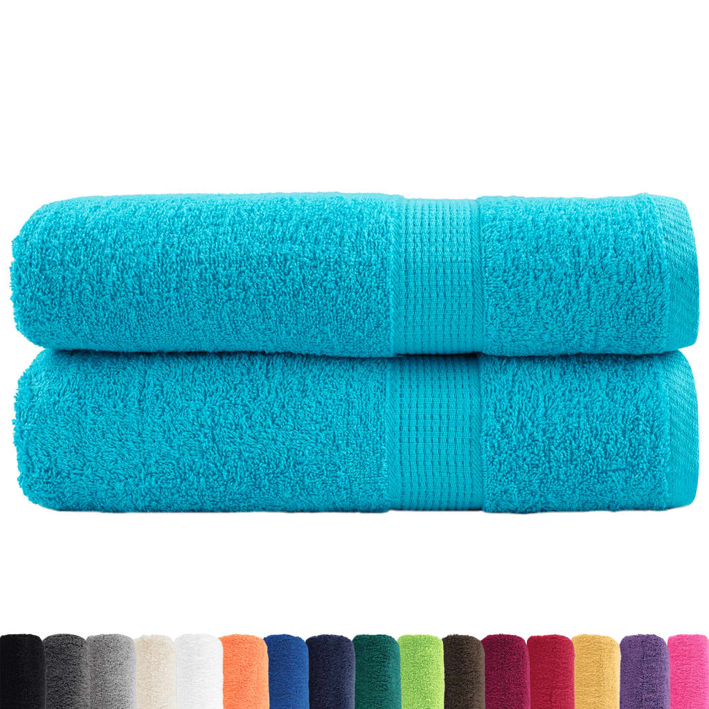 Premium Hand Towels SOLUND 2 pcs Turquoise 50x100 cm 600 gsm