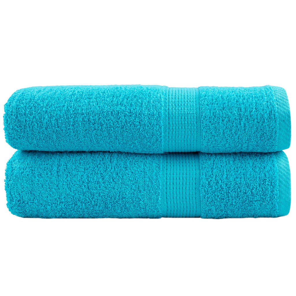 Premium Shower Towels SOLUND 2 pcs Turquoise 70x140 cm 600 gsm
