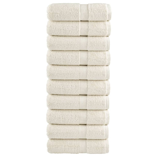 Premium Wash Towels SOLUND 10 pcs Cream 30x30 cm 600 gsm