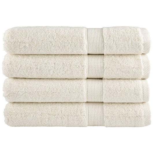 Premium Towels SOLUND 4 pcs Cream 100x200 cm 600 gsm