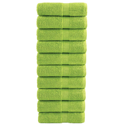 Premium Wash Towels SOLUND 10 pcs Apple Green 30x30 cm 600 gsm