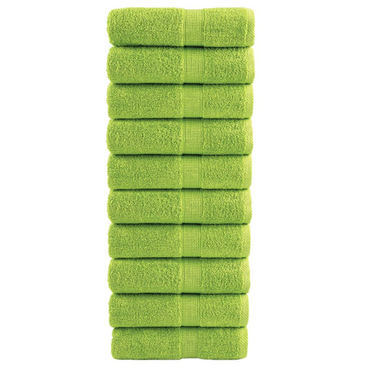 Premium Wash Towels SOLUND 10 pcs Apple Green 30x30 cm 600 gsm