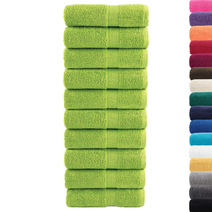 Premium Wash Towels SOLUND 10 pcs Apple Green 30x30 cm 600 gsm