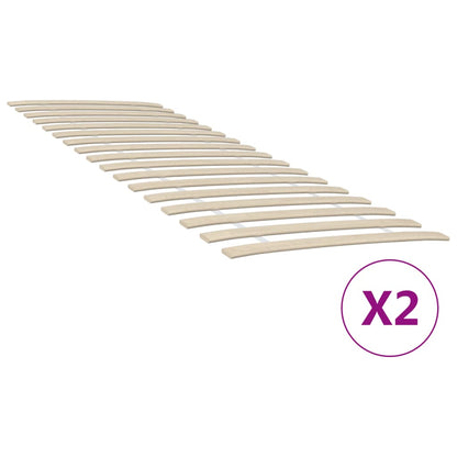 Bed Slats Replacements with 34 Slats 2 pcs 80x200 cm
