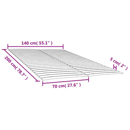 Bed Slats Replacements with 48 Slats 2 pcs 70x200 cm