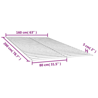 Bed Slats Replacements with 48 Slats 2 pcs 80x200 cm