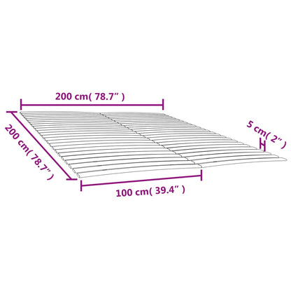 Bed Slats Replacements with 48 Slats 2 pcs 100x200 cm
