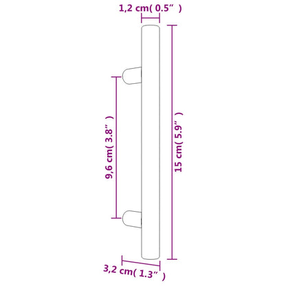 Cabinet Handles 20 pcs Silver 96 mm Stainless Steel