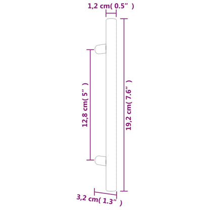 Cabinet Handles 20 pcs Silver 128 mm Stainless Steel