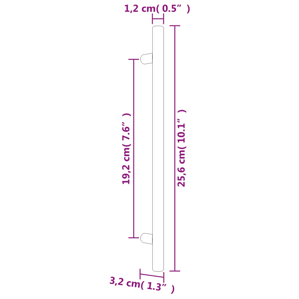 Cabinet Handles 20 pcs Gold 192 mm Stainless Steel