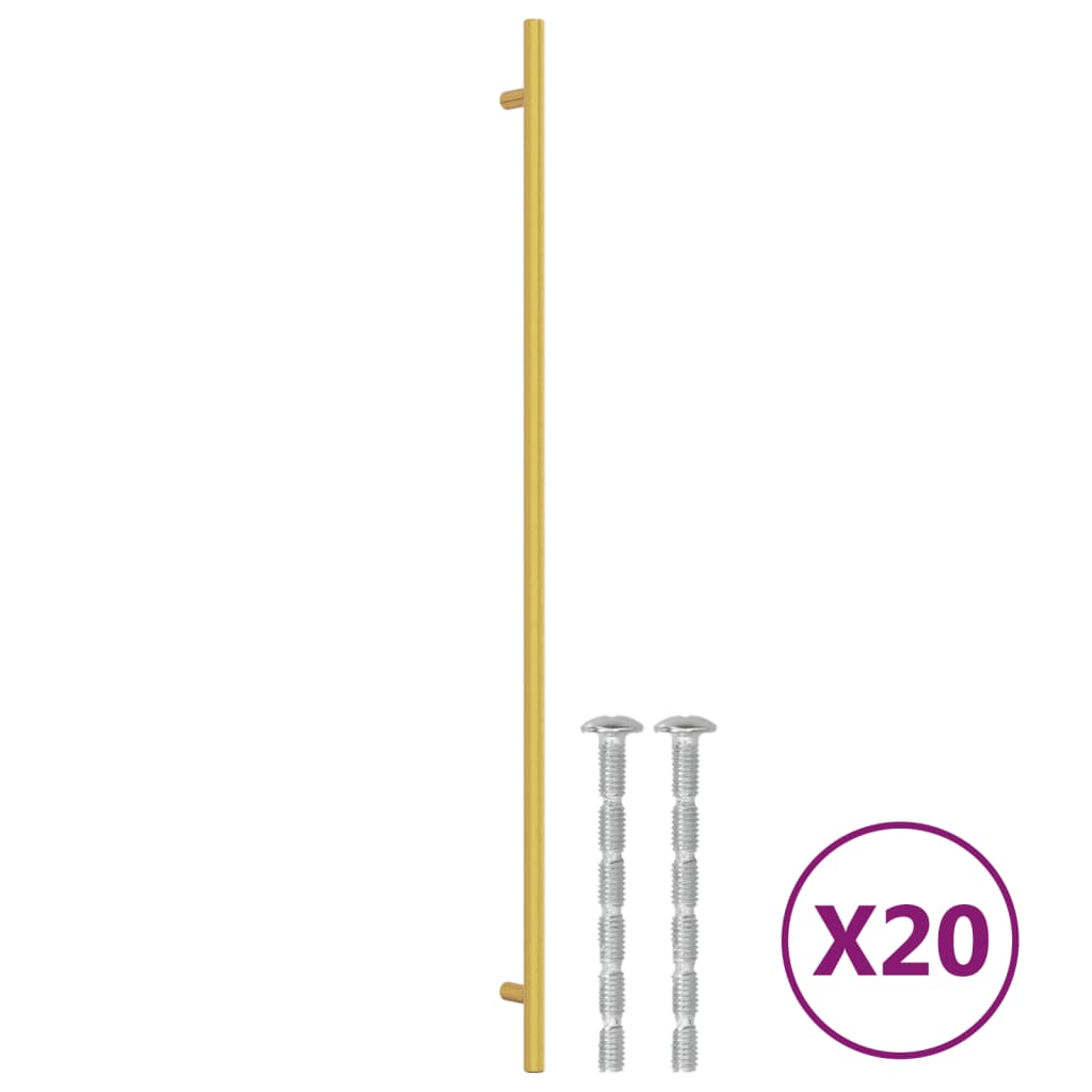Cabinet Handles 20 pcs Gold 480 mm Stainless Steel