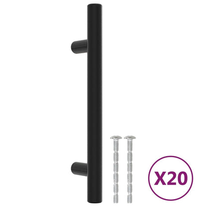 Cabinet Handles 20 pcs Black 96 mm Stainless Steel