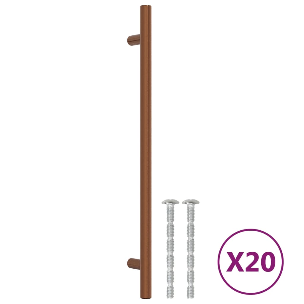 Cabinet Handles 20 pcs Bronze 224 mm Stainless Steel