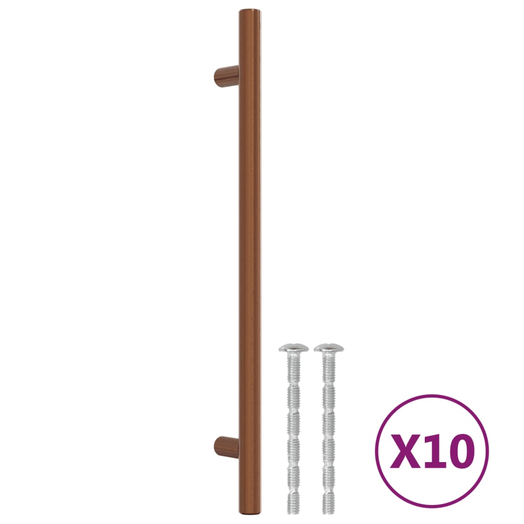 Cabinet Handles 10 pcs Bronze 192 mm Stainless Steel