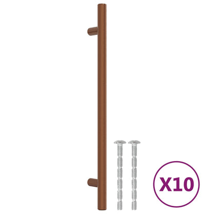 Cabinet Handles 10 pcs Bronze 192 mm Stainless Steel