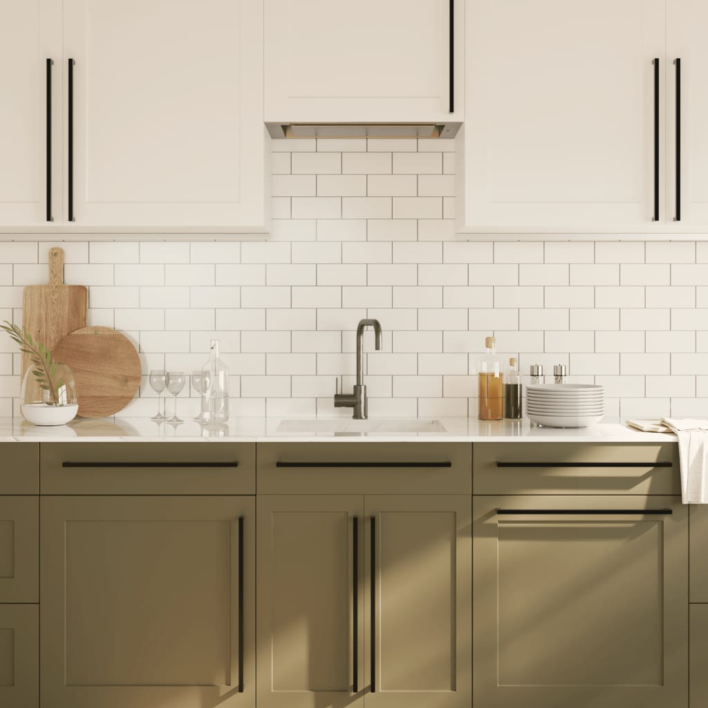 Cabinet Handles 20 pcs Black 480 mm Stainless Steel