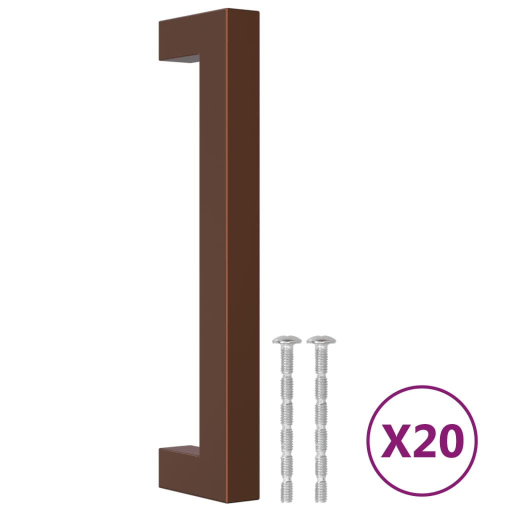 Cabinet Handles 20 pcs Bronze 128 mm Stainless Steel